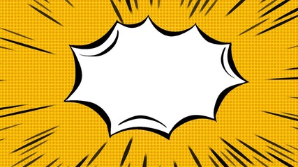 Bubble chat pop art style animation. Comic pop art star shape bubble chat perfect for invitation, promotion, advertising, cartoon background. - Powered by Adobe