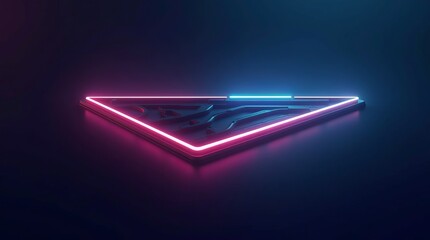 Glowing Neon Triangle Platform pink