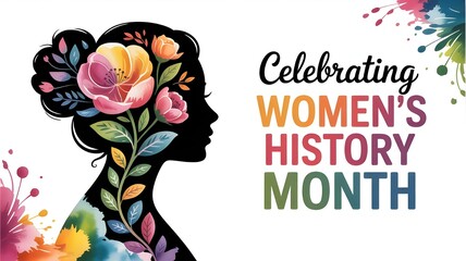 Women's history month celebration background generative ai in colorful pastel flowers. Generative ai