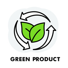 Green Product Eco Friendly Icon Editable Stroke