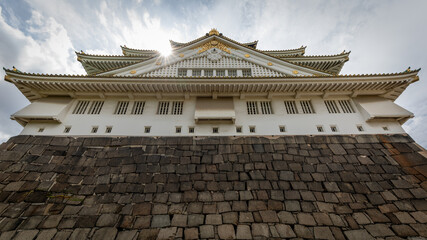 Famous Castle in Osaka, Japan on september 19th 2025