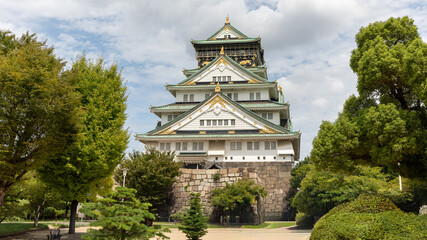 Fototapeta premium Famous Castle in Osaka, Japan on september 19th 2025
