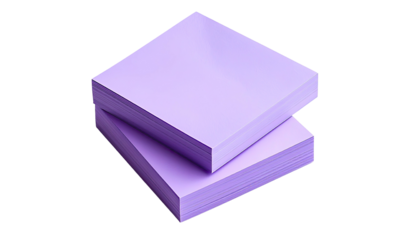 Stacked violet square papers create minimalist visual