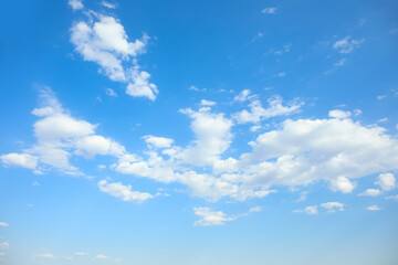 Beautiful view of blue sky with clouds as background