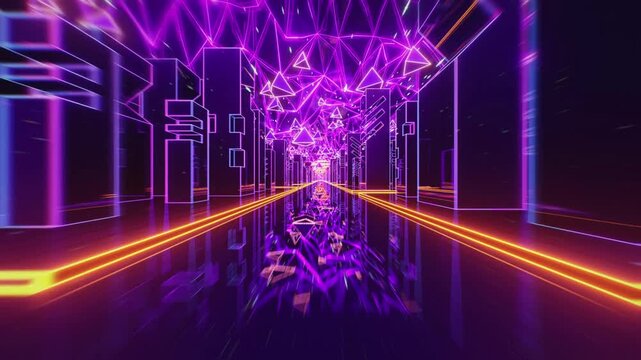 3d future neon light background city wave wire sound wave illustration modern.