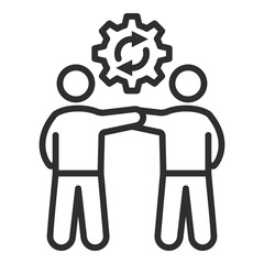 Teamwork Icon Single Vector Collection 