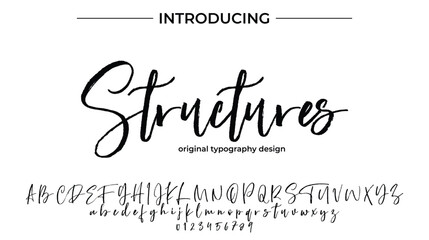 Structures - Elegant Script Font for Smooth Handwritten Design and Creative Typography