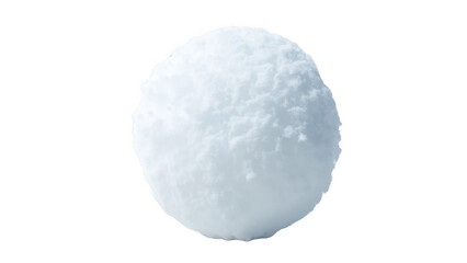 Fototapeta premium Snowball on white, ready for winter fun, AI, PNG