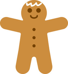 gingerbread man isolated on white