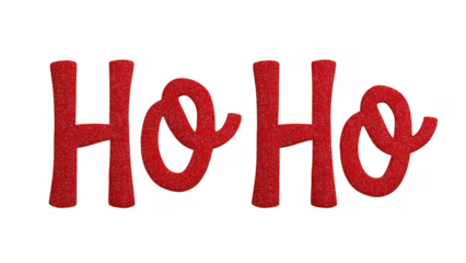 Joyful red letters bring festive cheer, created AI, PNG