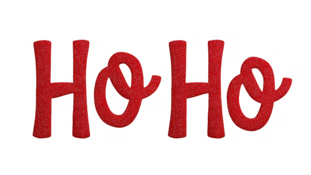 Joyful red letters bring festive cheer, created AI, PNG