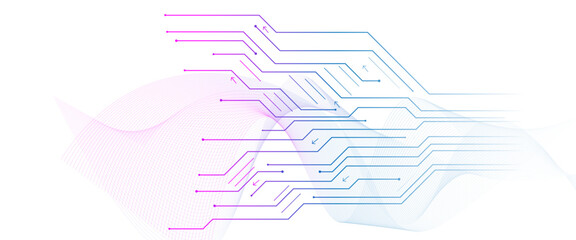 Obraz premium Creative idea banner concept for internet technology. Motherboard technology abstract texture design.