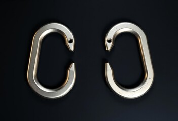 Golden letter A door knocker icon in gold and silver 3D design