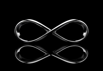 Black and white abstract shape with metallic rings and tools close-up