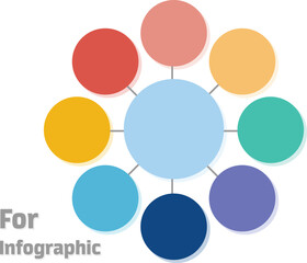Infographic abstract colorful circles vector background design, text, quotes, poster, banner, elements, design.