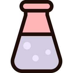 Flat Cute Science Laboratory Project Illustration with Molecules, Chemical Formula, DNA Helix, Atomic Structure, Lab Flasks, Experiment Tools, Research Equipment, Chemistry Education Concept for Kids