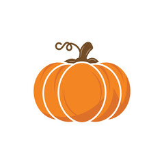Pumpkin - squash for Halloween or Thanksgiving flat color icon for apps and websites