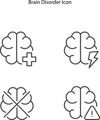 Conceptual illustration showing the human brain affected by mental health disorders such as depression, anxiety, and stress. This vector design symbolizes emotional imbalance and psychological issues.