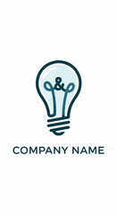 Creative logo design of a lightbulb with an ampersand filament.