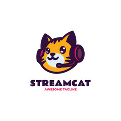 Mascot Modern Cat Logo Design
