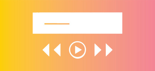 Minimalist Media Player Interface with Playback Controls and Progress Bar