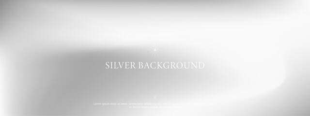 Abstract metal background. Silver mirror gradient with artistic foil texture. Vector illustration.