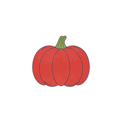 Red Pumpkin Illustration