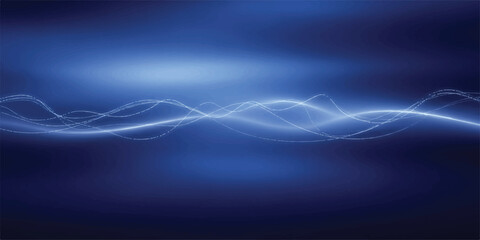 Abstract blue energy wave flowing light streaks on a dark background perfect for technology and science concepts