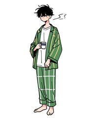 パジャマ姿の男の子