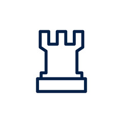 Rook chess piece vector illustration icon design trendy