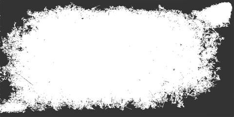 Abstract black grunge frame border vector design with ink splatter texture
