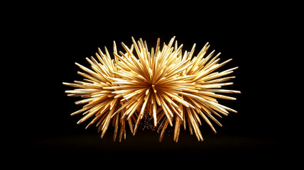 Golden fireworks bursting in the night sky, symbolizing grandeur and celebration, gold fireworks, celebration,