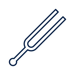 Tuning fork vector illustration icon design trendy