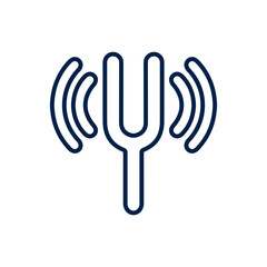 Tuning fork vector illustration icon design trendy