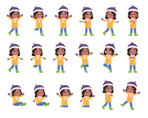 Happy Kid in Winter Season