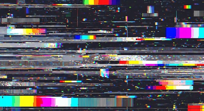 Digital glitch art background with colorful distortion abstract modern design for technology concept