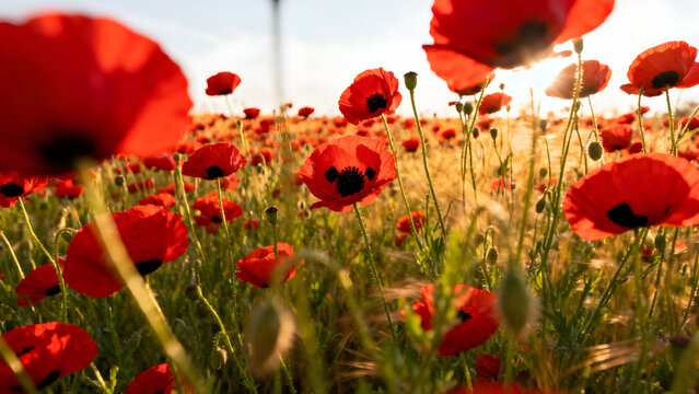 red poppy field
