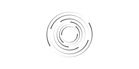 Dotted gradient vector illustration, white and black halftone background, horizontal seamless dotted lines, monochrome dots texture backdrop, retro effect. Vector