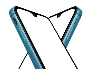 Futuristic modern mobile phone device presented in the sky concept art