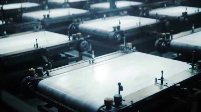 Industrial printing machine production line system for continuous manufacturing