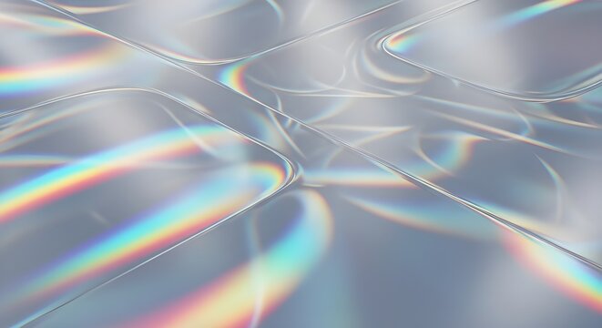 Iridescent holographic gradient background with shiny color reflection