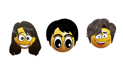 Set of funny face masks featuring cute cartoon owl and penguin animal vector illustration art