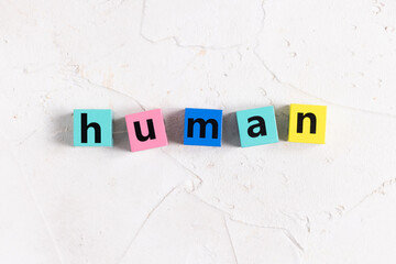 human（人間）の英字
