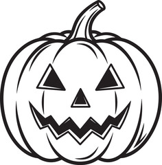Funny Pumpkin Head and Ghost Vector Clipart Set