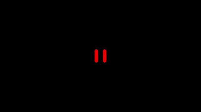 Animated play and pause stop button icon Concept 3d animation with alpha channel