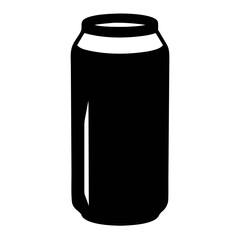 Black and White Aluminum Drink Can . Minimalist 3D Render Design
