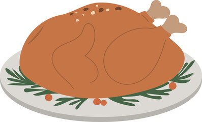 roasted turkey on a plate