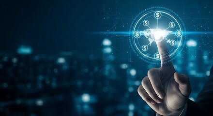 Global Network Connection  Connecting World Through Digital Interface