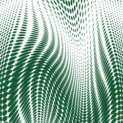 Wavy gradient halftone dots pattern texture background