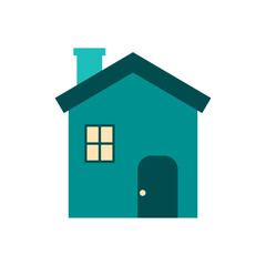 Flat Cartoon House Illustration
